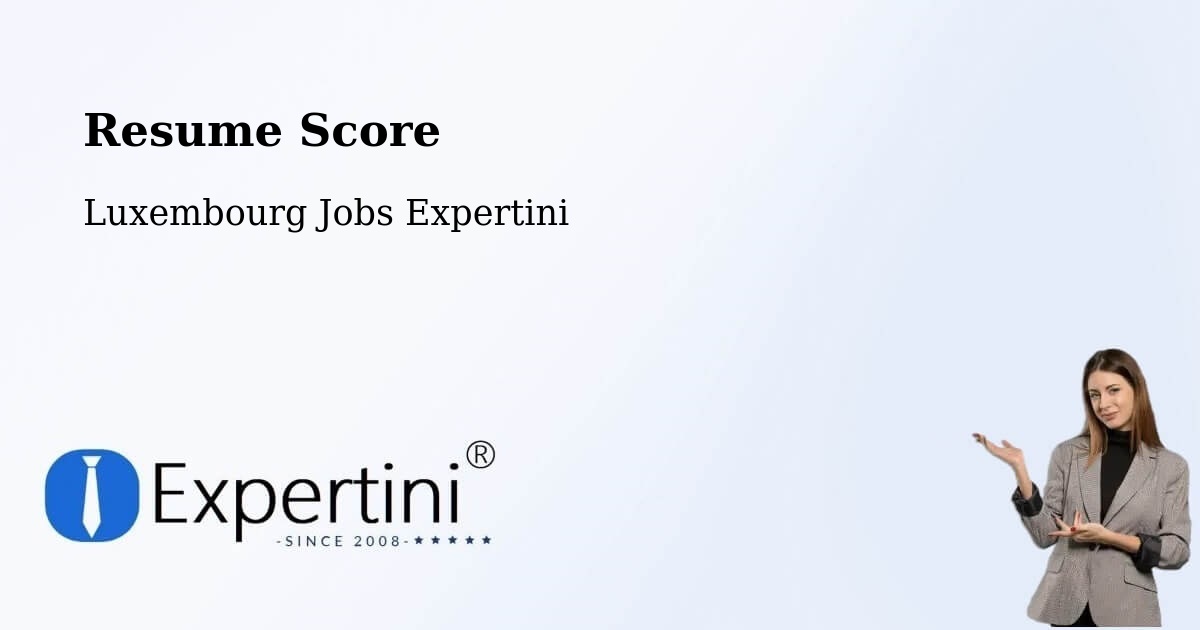 Resume Score & Job Description Match Tool – Winseler - Luxembourg Jobs Expertini